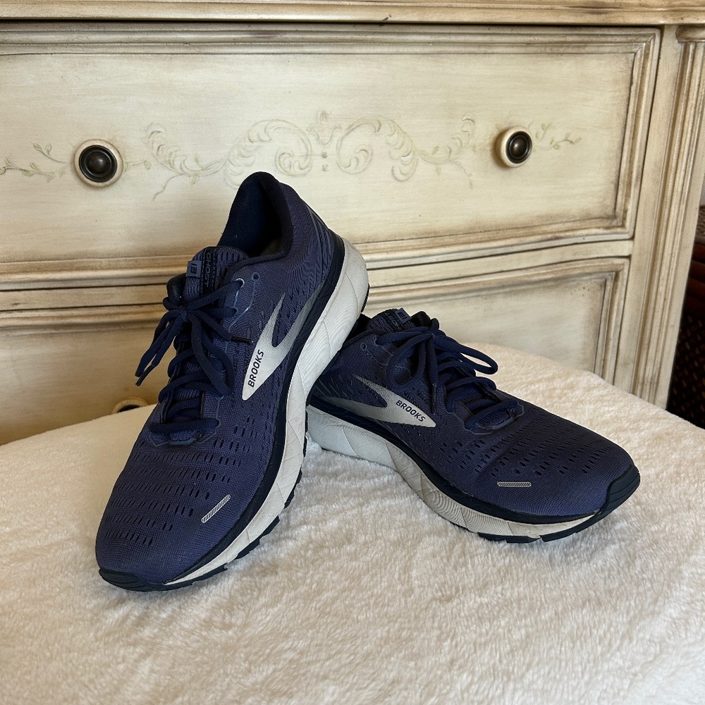 Brooks Mens Ghost 13 Running Shoes Blue Size 11